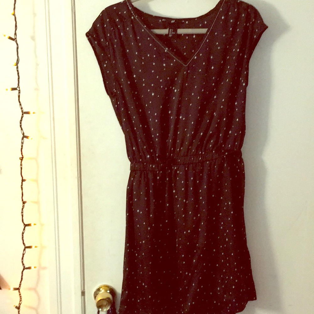 H&M starry cinch waist dress